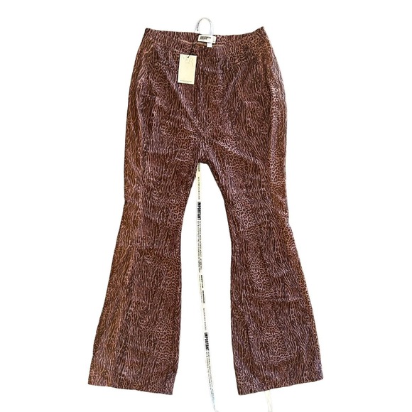 NWT Mistress Rocks Los Angeles Size Large Say When Animal Print Flare Mesh Pants - Picture 4 of 14